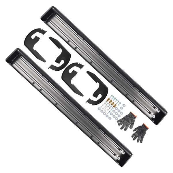 Anti-Slip Nerf Bars Running Boards fit for Ford F-150 2004-2014 W/ Mount Kit Black-6
