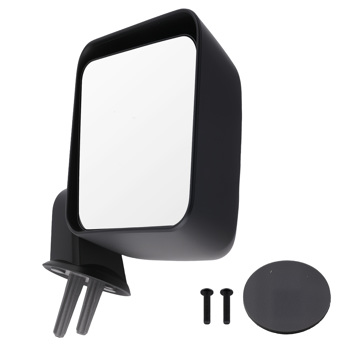 Left Manual Mirror Textured fit for Jeep Wrangler Unlimited 2007-2018 Black