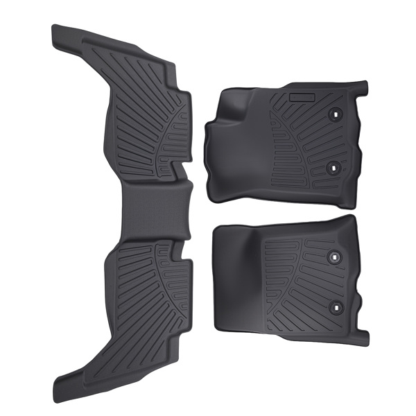 3pc Floor Mats fit for Toyota Tacoma Double Cab 2018-2023 Car Carpet TPE Rubber-6