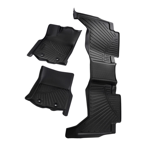 Front Floor Mats + Rear Floor Mat fit for Toyota Tacoma Double Cab 2016-2017 TPE-6