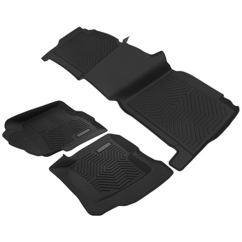 Black Floor Mats Set fit for Chevy Silverado GMC Sierra 1500 2500 Crew 1999-2007
