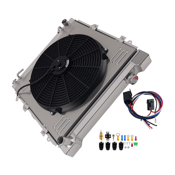 3Row Radiator Shroud Fan fit for Toyota 4Runner/Pickup V6 3.0L 88-95 MC50 Aluminum-6