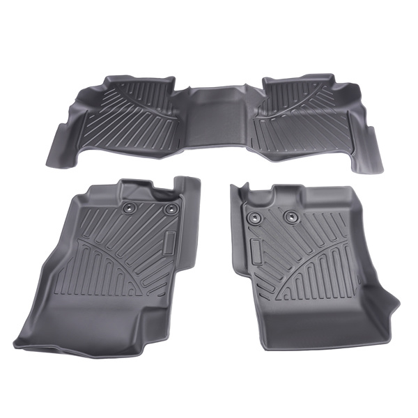 3x Floor Mats Liners Kit fit for Nissan Frontier Crew Cab 2022 2023 2024 TPE Rubber-1