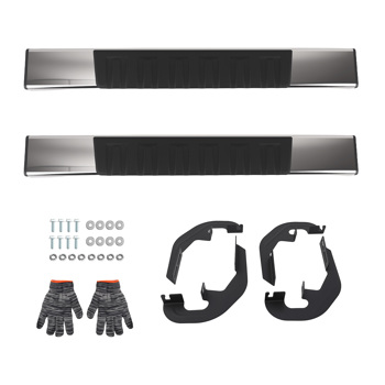 6" Side Step Running Board fit for Chevy GMC Silverado Sierra HD 2019-2025 Black