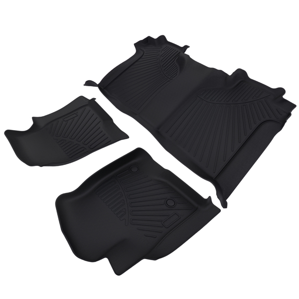 3x Floor Mats Liners Kit fit for Chevy Silverado 1500 Crew Cab 2019-2025 TPE New-6