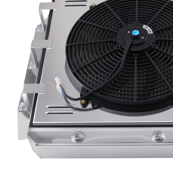3 Row Aluminum Radiator fit for GMC Pickup Truck 1955-1959 5559 CU5559 w/ Shroud Fan-5
