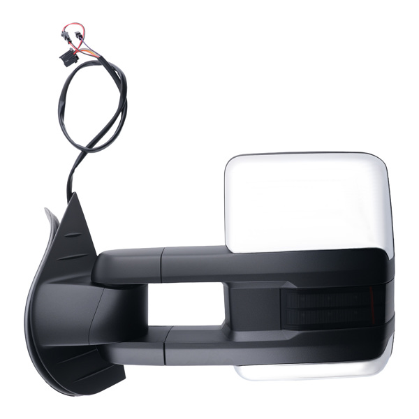 Chrome Tow Mirror fit for Tahoe/Yukon XL 2007-2013 Heated Power Signal Lights-2