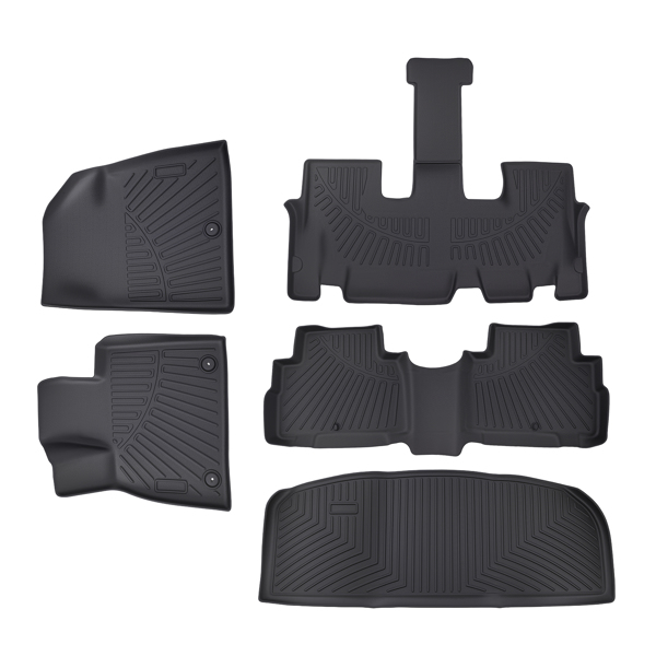 Anti-Slip Floor Mats Liner fit for Hyundai Palisade 2020-2025 Black TPE  Waterproof-6