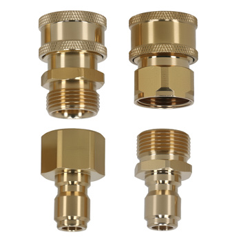 High Pressure Washer Adapter M22-15 Swivel to 3/8" QC  Brass Connection Kit 4pc