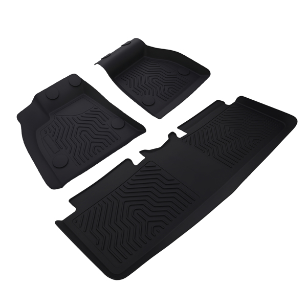 Black All-Weather Floor Mats fit for Tesla Model S 2015-2020 TPE Waterproof Car Mat-3