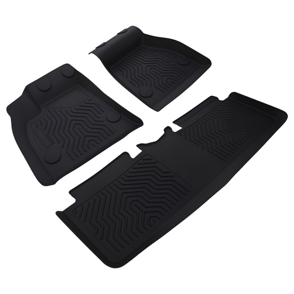 Black All-Weather Floor Mats fit for Tesla Model S 2015-2020 TPE Waterproof Car Mat-6