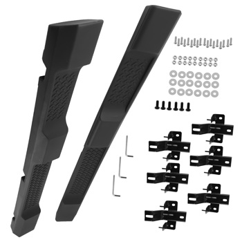 Black Side Step Nerf Bars fit for 07-18 Jeep Wrangler JK 4-Door Running Boards ABS