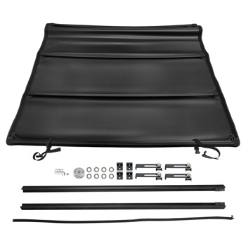 6ft Soft Tonneau Cover fit for Toyota Tacoma 2016-2023 Roll-Up Black W/LED Lamp
