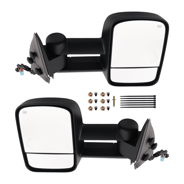 Side Mirror fit for Chevy Silverado 3500 2003-2006 Heated Black Arrow Lamp-6