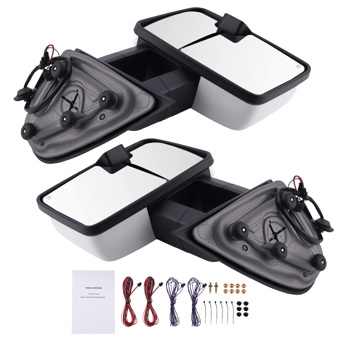 Heated Towing Side Mirror fit for Silverado 2014-2019 White 23180074