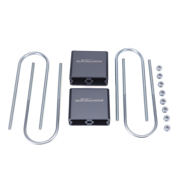 4" Billet Aluminum Suspension Lowering Kit Drop Blocks with U-Bolts Hardware-6