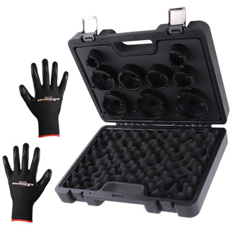 9X 1/2" 3/4"  KM4-KM12 DRIVE GROOVED LOCK NUTS SOCKET SET & EXTERNAL TEETH