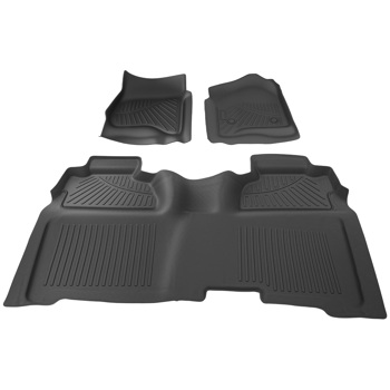 Complete Floor Mats fit for GMC Sierra 1500 2500HD Crew Cab 2014-2019 TPE Waterproof