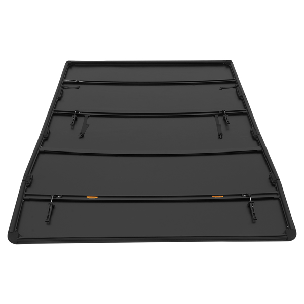 4-Fold Bed Tonneau Cover fit for Nissan Titan 2016-2026 6.5' 78" Soft W/ LED Lamp-4