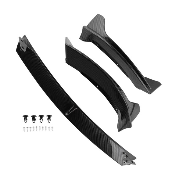 Front Bumper Lip Splitter Spoiler fit for 2020-24 Tesla Model Y Carbon Fiber Look-3