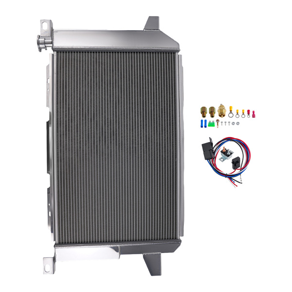 3-Row Aluminum Radiator+Fan Kit fit for Ford F150 F250 F350 V8 1985-1997 CC1451-6