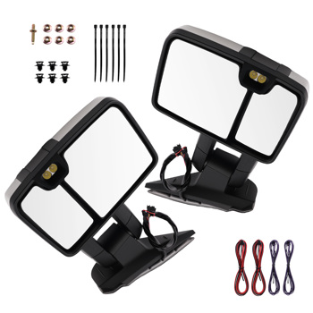 Heated Mirror fit for Chevrolet Avalanche 2007-2013 White Extendable YH-3351