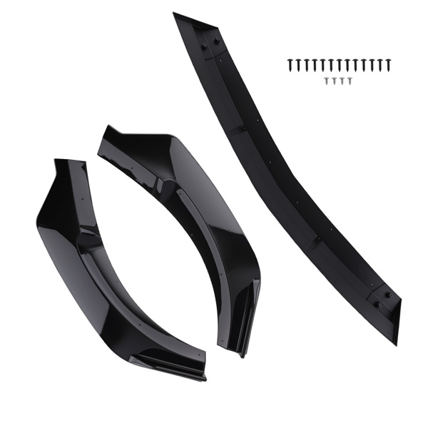 Front Bumper Accent fit for Mercedes E-Class Sport Package 2017-2019 Gloss Black-6