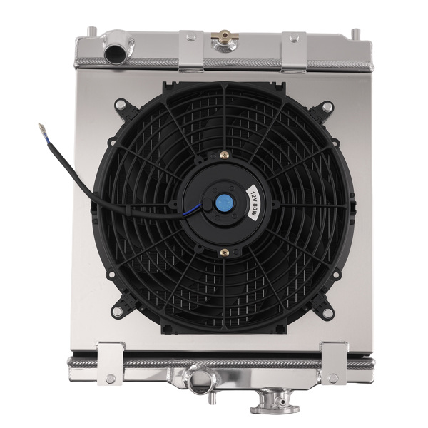 Aluminum Cooling Radiator fit for Honda Del Sol 1993-1997 MT+Fan Shroud Kit-2