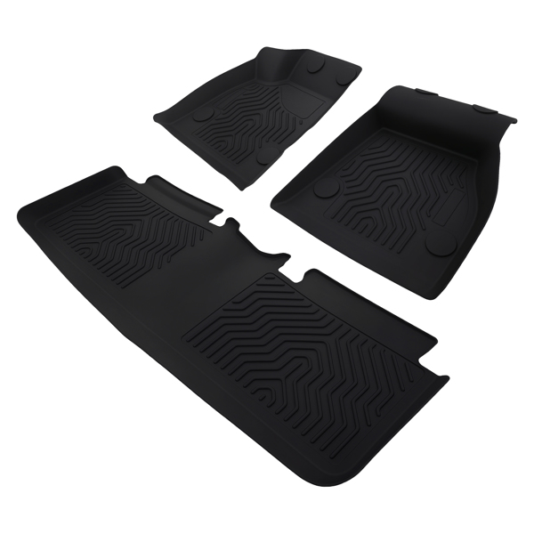 Black All-Weather Floor Mats fit for Tesla Model S 2015-2020 TPE Waterproof Car Mat-4
