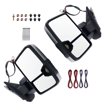 Chrome Tow Mirror fit for Tahoe/Yukon XL 2007-2013 Heated Power Signal Lights