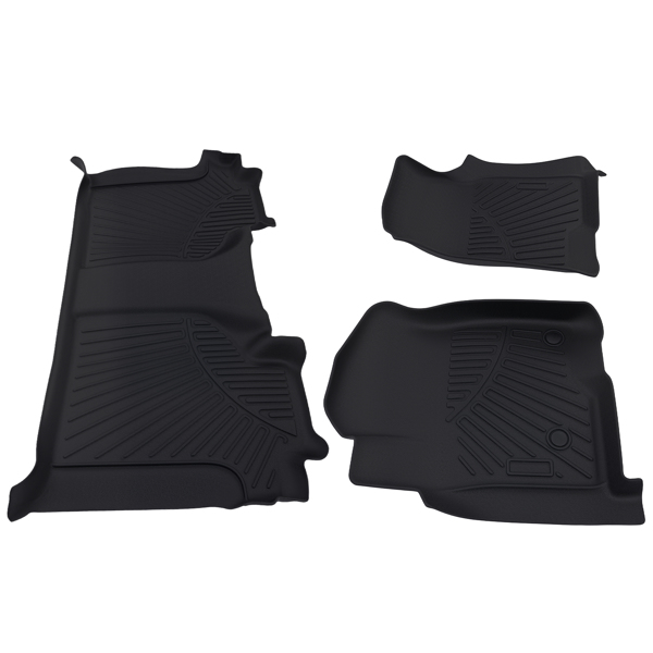 3x Floor Mats Liners Kit fit for Chevy Silverado 1500 Crew Cab 2019-2025 TPE New-3