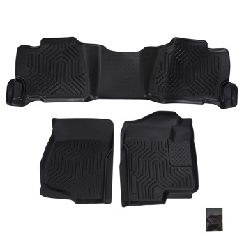 Black TPE Floor Mat fit for GMC Sierra 1500/3500 HD Crew Cab 2007-2014 Car Carpet