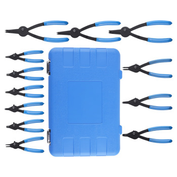 12 PC Versatile Retaining Snap Ring Pliers set Heavy Duty Fixed Tip 0° 45° 90°