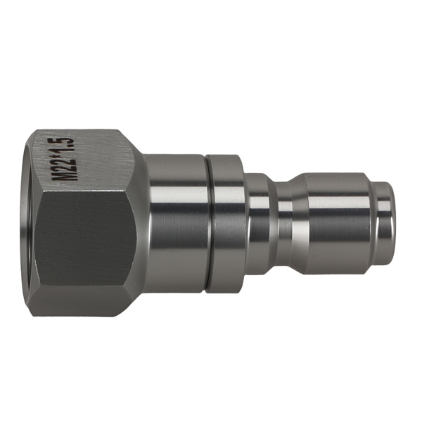 High Pressure M22 Female to 3/8" QC Swivel Adapter Stainless Steel Connector-5