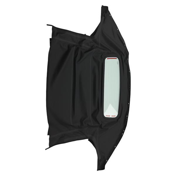 Black PVC Composite Top fit for Mazda Miata 1990-2005 with Glass Window Cover-3