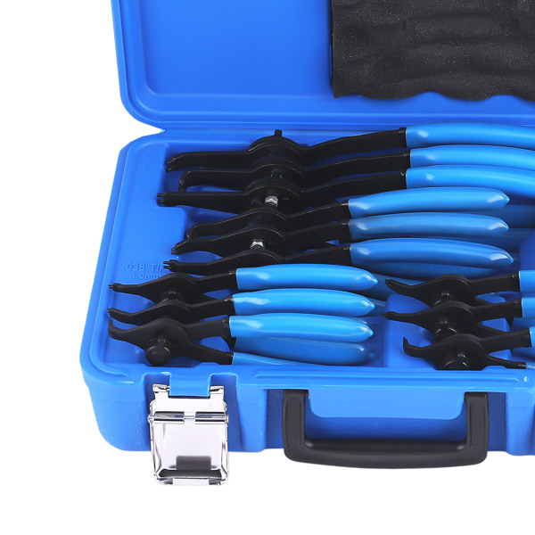 12 PC Versatile Retaining Snap Ring Pliers set Heavy Duty Fixed Tip 0° 45° 90°-1