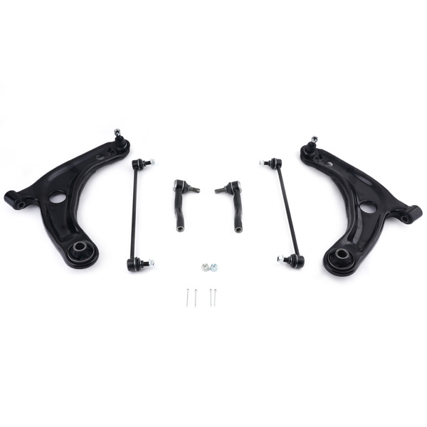 6pc Front Lower Control Arm Stabilizer Link Tie Rod fit for Prius C Yaris 2007-2014-6