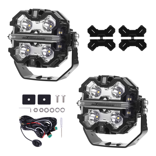 3.5 in/5 in/7 inch LED Work Light Pods Spot Beam Fog Lamp Offroad Driving w/DRL-6