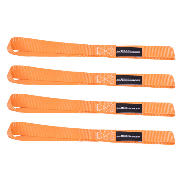 S-Hook 15ft Ratchet Tie Down Set 2200 lb 1 inch Safety Clip Motorcycle Orange-3