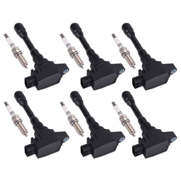 6pcs Ignition Coil & Spark Plugs fit for Infiniti Q50 Q60 V6 3.0L 2016-21 UF-819-6