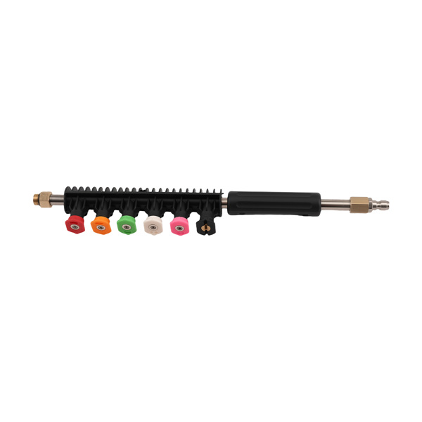 High Pressure Washer Extension 15in Brass Steel Lance Gutter 4000PSI w/ 6 Nozzle-5