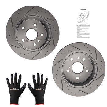 Rear Brake Rotors Kit fit for Lexus ES350 2007-2012 Toyota Avalon 2008-2012 Camry