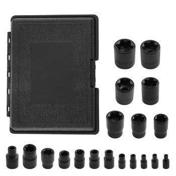 19 PC External Plus Socket Set 6 Point EP Socket EP4, EP5, EP6, EP7, EP8, EP10