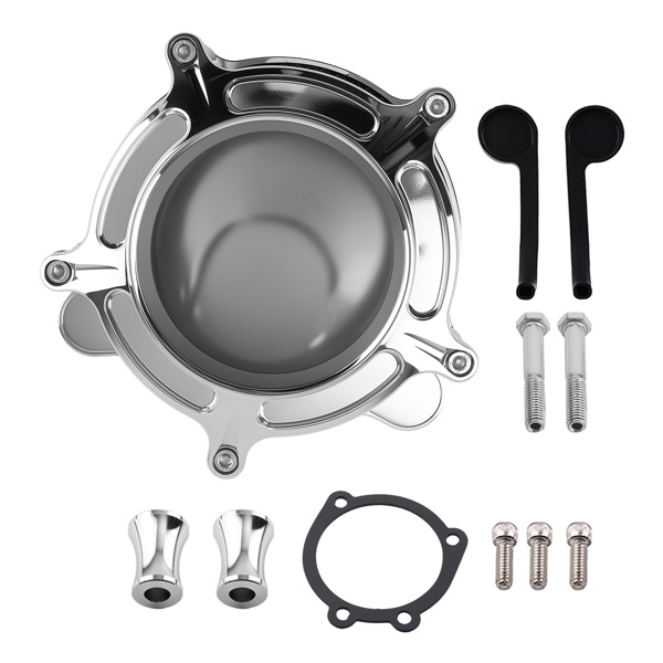 Air Cleaner Filter Intake Kit Chrome fit for Harley Touring Models 2000-2007 Black-6