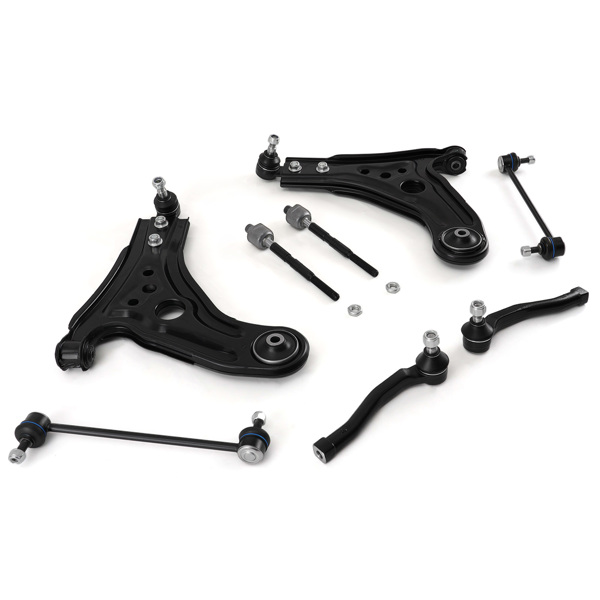 8X Front Suspension Control Arms Tie Rods Sway Bar Links fit for 2004-11 Chevy Aveo-6