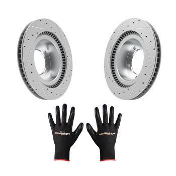 Front Drilled & Slotted Disc Brake Rotor fit for Toyota Land Cruiser 2016-21 S-31482