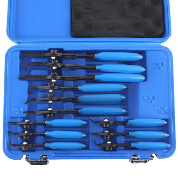 12 PC Versatile Retaining Snap Ring Pliers set Heavy Duty Fixed Tip 0° 45° 90°-4