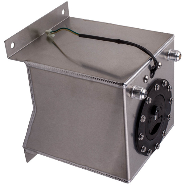Aluminum 2.5 Gallon Fuel Cell Tank Black Racing Drift w/ Level Sender Unit-1