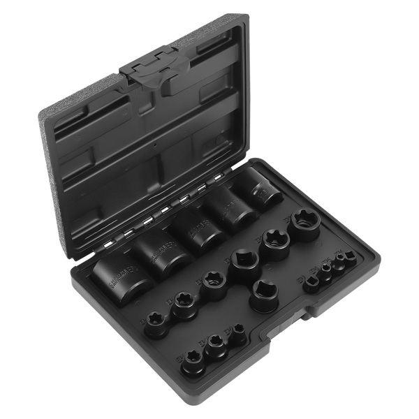 19 PC External Plus Socket Set 6 Point EP Socket EP4, EP5, EP6, EP7, EP8, EP10-4