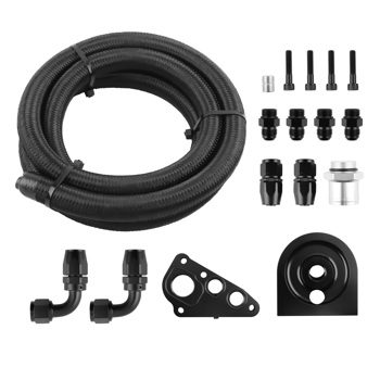 Black Oil Filter Adapter Kit fit for Ford F-Series 4.6L 5.4L Modular V8 1995-2010